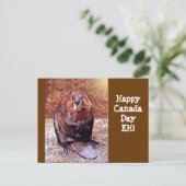 Canada Day Beaver Briefkaart (Staand voorkant)