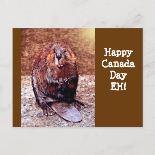 Canada Day Beaver Briefkaart (Voorkant)