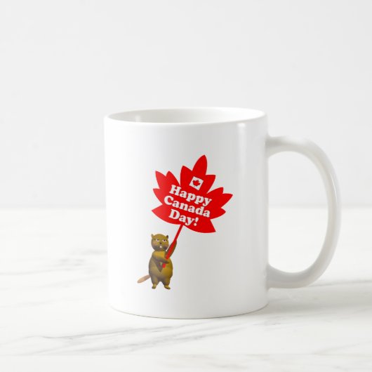 Canada Day Beaver en Maple Leaf Koffiemok (Rechts)