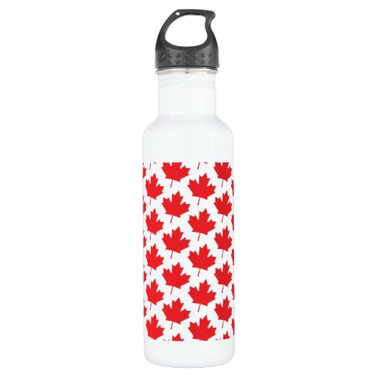 Canada Day Big Canadian Flag Maple Leaf Waterfles (Voorkant)