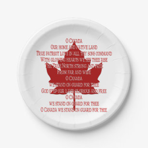 Canada Day Borden Canada Anthem Paper Borden Papieren Bordje