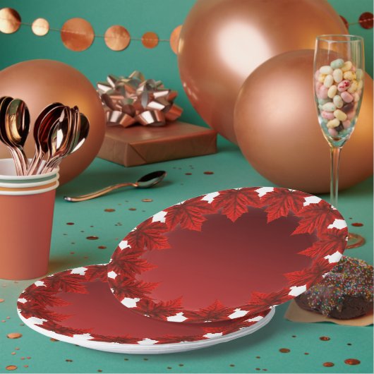 Canada Day Borden Canada Maple Leaf Paper Borden Papieren Bordje (Multi)