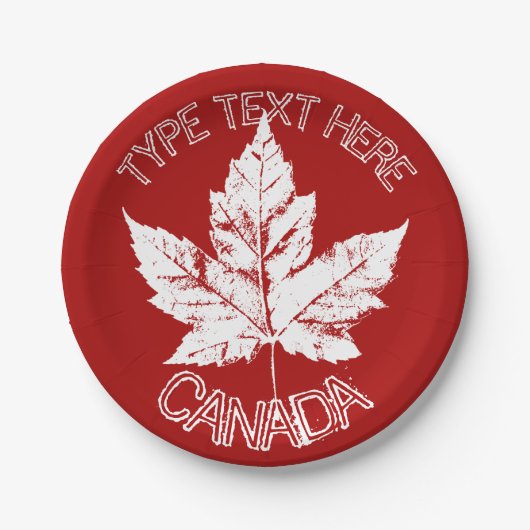 Canada Day Borden Cool Custom Canada Paper Borden Papieren Bordje (Voorkant)