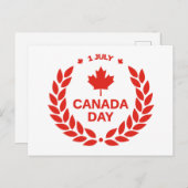 CANADA DAY BRIEFKAART (Voorkant / Achterkant)