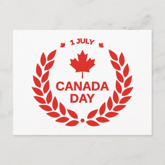CANADA DAY BRIEFKAART (Voorkant)