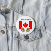 Canada Day Button - Maple Syrup & Flag (In situ)