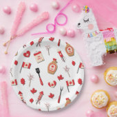 Canada Day Canadese BBQ Papieren Bordje (Feest)