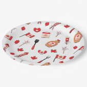 Canada Day Canadese BBQ Papieren Bordje (Gekanteld)