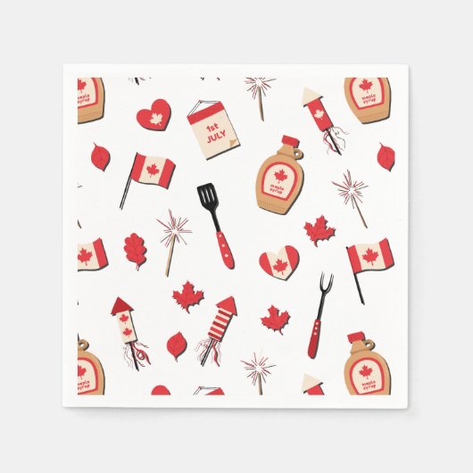 Canada Day Canadese BBQ Servet (Voorkant)