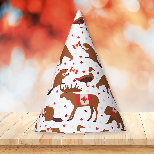 Canada Day Canadese dieren Feesthoedjes