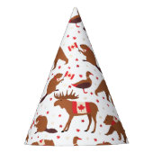 Canada Day Canadese dieren Feesthoedjes (Voorkant)