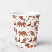 Canada Day Canadese dieren Papieren Bekers (Achterkant)