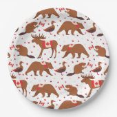 Canada Day Canadese dieren Papieren Bordje (Voorkant)