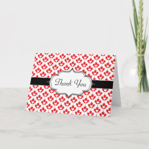 Canada Day Canadese esdoorn blad en hart Bedankkaart