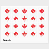 Canada Day Canadese esdoorn blad en hart Vierkante Sticker (Vel)