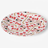 Canada Day Canadese Hockey Papieren Bordje (Gekanteld)