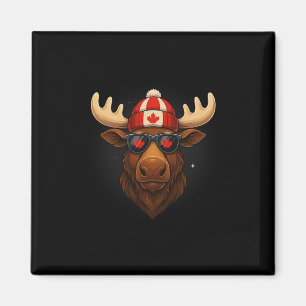 Canada Day Canadese Vlag Maple Leaf Moose Sungles Magneet