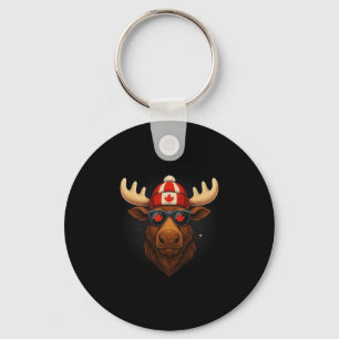 Canada Day Canadese Vlag Maple Leaf Moose Sungles Sleutelhanger