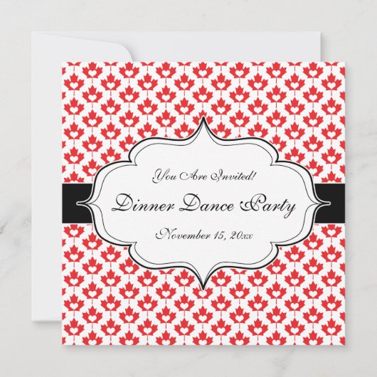 Canada Day Canadian Maple Leaf and Heart Kaart (Achterkant)