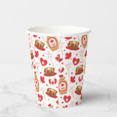 Canada Day Canadian Maple Syrup Papieren Bekers (Rechts)