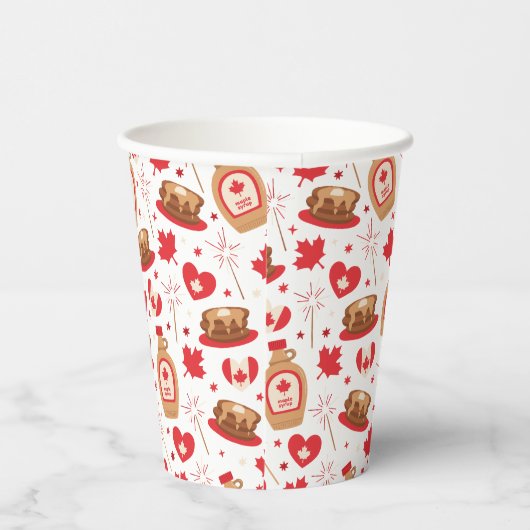 Canada Day Canadian Maple Syrup Papieren Bekers (Rechts)