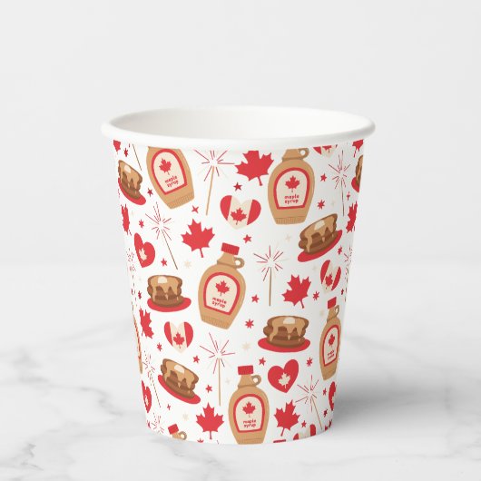 Canada Day Canadian Maple Syrup Papieren Bekers (Voorkant)