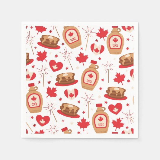Canada Day Canadian Maple Syrup Servet (Voorkant)