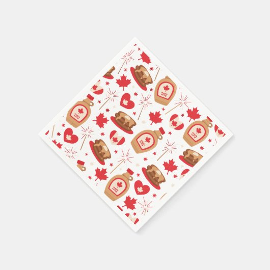 Canada Day Canadian Maple Syrup Servet (Hoek)