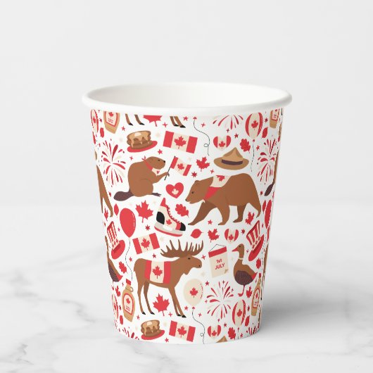 Canada Day Canadian Papieren Bekers (Achterkant)