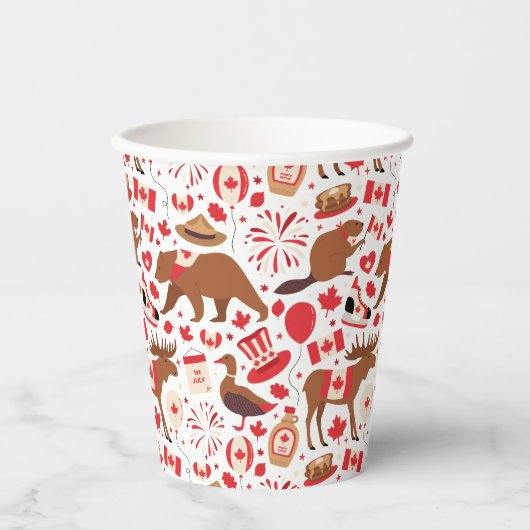 Canada Day Canadian Papieren Bekers (Voorkant)