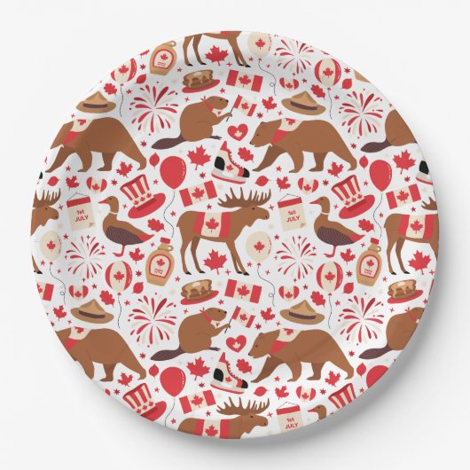 Canada Day Canadian Papieren Bordje (Voorkant)