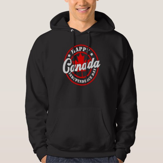 Canada Day Celebration Happy Canada Day Maple Flag Hoodie (Voorkant)