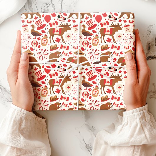 Canada Day Celebration Pattern Cadeaupapier