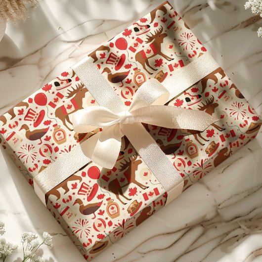 Canada Day Celebration Pattern Cadeaupapier