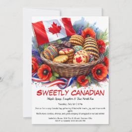 Canada Day Cookies & Coquelicots Sweetly Canadian Kaart