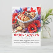 Canada Day Cookies & Coquelicots Zoet Canadees Kaart (Staand voorkant)