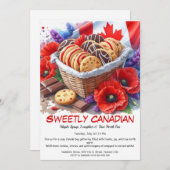 Canada Day Cookies & Coquelicots Zoet Canadees Kaart (Voorkant / Achterkant)