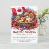 Canada Day Cookies & Coquelicots Zoet Canadees Kaart (Staand voorkant)