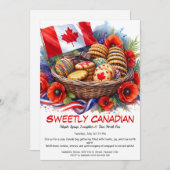 Canada Day Cookies & Coquelicots Zoet Canadees Kaart (Voorkant / Achterkant)