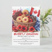 Canada Day Cookies & Coquelicots Zoet Canadees Kaart (Staand voorkant)