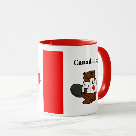 Canada Day Cute Beaver-Mok Mok (Voorkant rechts)