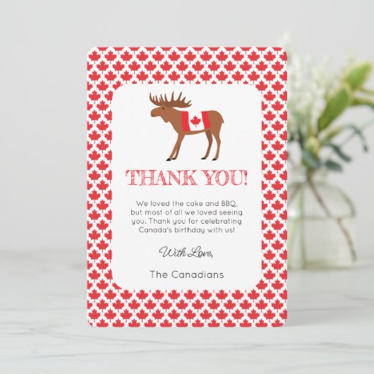 Canada Day - Dankjewel Card Kaart (Staand voorkant)