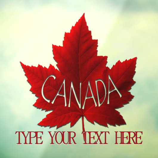 Canada Day Decal Canada Maple Leaf Window Cling (Vel 3)
