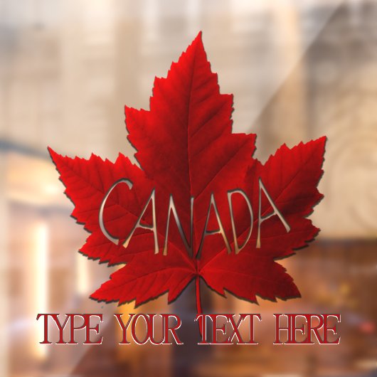 Canada Day Decal Canada Maple Leaf Window Cling (Vel 2)