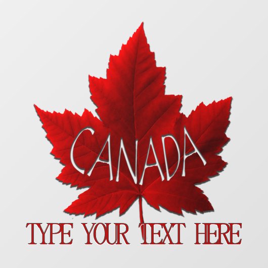 Canada Day Decal Canada Maple Leaf Window Cling (Vel)
