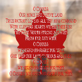 Canada Day Decomleert Canada Anthem Window Cling Raamsticker (Vel 2)