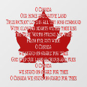 Canada Day Decomleert Canada Anthem Window Cling Raamsticker (Vel)