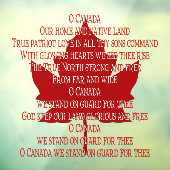 Canada Day Decomleert Canada Anthem Window Cling Raamsticker (Vel 3)