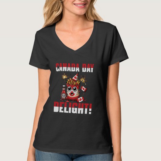 Canada Day Delight! - Grappige ketchup chips tas v T-shirt (Voorkant)