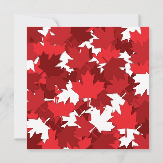 Canada Day Esdoornblad Uitnodiging (Voorkant)